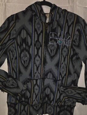 BillaBong Boy's Gray Patterned Hoodie Jacket. M